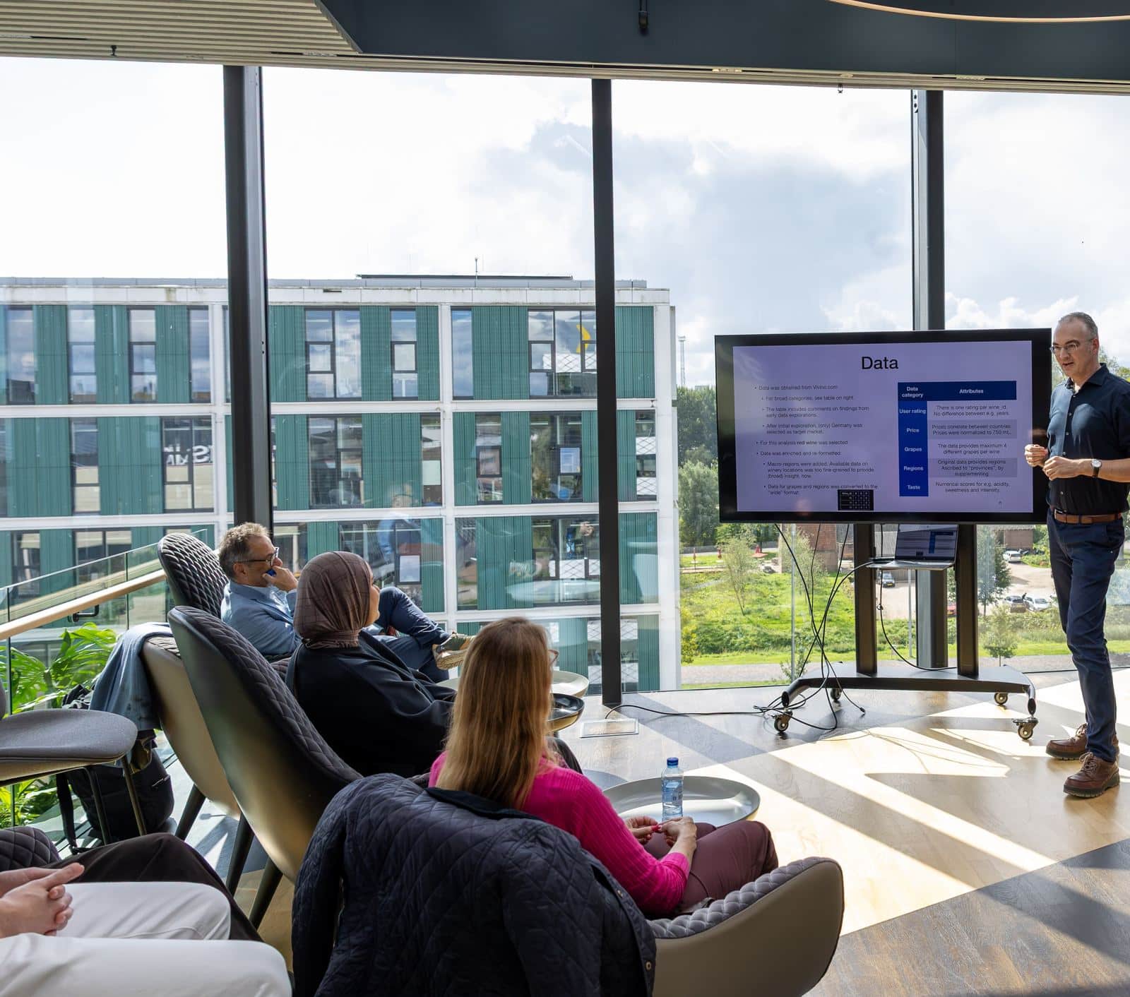 Expert presenteert aan leiders op Science Park Amsterdam